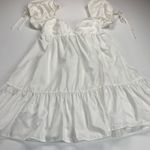 Amanda Uprichard Sicily Ruched Smocked Fit and Flare Mini Dress White Size M Photo 7