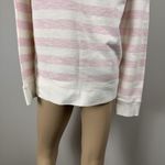 Talbots White Pink 100% Cotton STRIPE TOP SWEATSHIRT Medium Photo 6