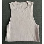 Aerie  | Women's Juniors Purple Sleeveless Ribbed Knit Crop Top | Large Photo 0