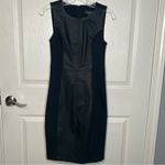 Level 99 Sz XS Forever Black Sleeveless Faux Leather Sheath Dress Back Zipper Photo 14