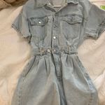 Boutique Denim Jumpsuit Shorts Photo 0