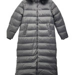 Lands' End 80 Down Long Maxi Puffer Coat Large Gray Photo 0