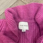 Pink Rose  Ruffle Cardigan Sweater Photo 1