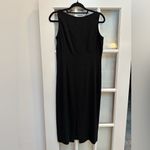 Doncaster Vintage Silk Goth Formal Midi Dress Rosette Detail Size 8 Cocktail Photo 5