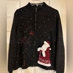 Vintage Mandal Bay Santa Christmas Sweater Gray Size L Photo 0