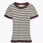 ZARA  NWT crochet short sleeve knit top Photo 5