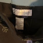 Dressbarn Black Pants with Purple Floral Design | 16W Photo 2