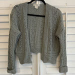 Jessica Simpson ‎ Sage Green Chenille Crop Sweater Size Small Photo 0