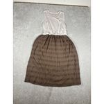 prAna  Perry Small Block Midi Dress Sleeveless Scoop Neck Green/cream Pockets Photo 4