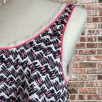 Lush Clothing Lush (Nordstrom) abstract black white and neon pink tank w/ fringe / S / EUC Photo 8