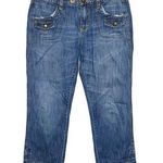 Tommy Hilfiger Jeans Womens Size 6 Distressed Blue Sailor Striped Accent 32 x 26 Photo 0