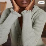 Boden Jessica Ruffle Trim Alpaca Blend Pale Green Cardigan Sweater Size 6 Photo 5