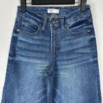 OAT New York Jeans Womens Size 2/26 Wide Leg High Rise Raw Hem Medium Wash Blue Photo 1