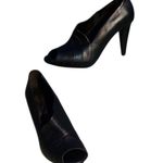 Donald Pliner Navy Blue Leather Boot Shoe Pump New Asymmetrical Design NIB $395 Size 10 Photo 4