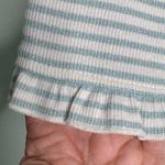 Boden Striped Scoop Rib Frill Jersey Top Size 8 White Photo 6