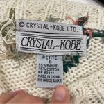 Vintage Krystal Cove Cream Floral Embroidery Grandma Core Women’s Sweater SP Green Size undefined Photo 1