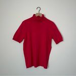 Lane Bryant Red Short Sleeve Turtleneck Knit Top Photo 2