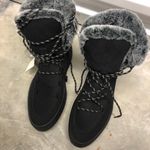 ZARA Chunky Sole Faux Fur Lining Mountain-Style Ankle Lace-Up Boots Size 39/8 BN Photo 6