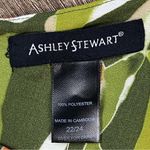Ashley Stewart Shirt Women Size 22/24 Colorful Cold Shoulder Layered Camo Blouse Photo 1
