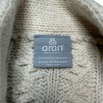 Aran Woollen Mills Super Soft Merino 3 Button Sweater Ivory Medium Photo 6