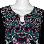 East 5th  Shirt Women XL Black Purple Geometric Blouse Artsy Bohemian Art to Wear Photo 4