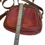 Valentina Made in Italy Orange Pebbled Leather Crossbody Bag Small Quiet Luxury Photo 7