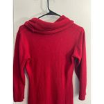 Connected Apparel VTG Sweater Dress Medium Red Cowl Neck Office Siren Holidays Photo 4