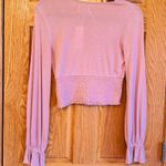 Urban Outfitters  Women's Pink Rose Cropped V-Neck Blouse Size M NWT Photo 5