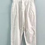 Free People Margate Pleated Paperbag Waist Zinc White Trouser Pants Photo 2