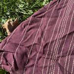 Pretty Little Thing NWT DARK BROWN EMBROIDERED STRIPE HALTERNECK TOP Photo 4