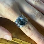 White Buffalo Turquoise Sterling Silver Ring Size 8 Photo 3