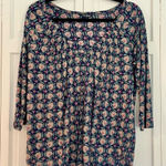 Lucky Brand  floral printed vneck top size small Photo 0