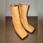 ASOS  DESIGN Rochelle Premium Leather Platform Heeled Camel Boots Made Spain Sz 6 Photo 4