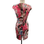 Black Halo Demetrio Cotton Watercolor Dress Pink Coral Size 2 Photo 7