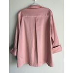 Preston & York  Women's Cosmo Pink Tunic Top Collared Roll Tab Sleeves Size‎ L Photo 1