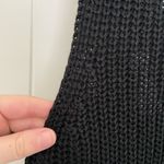 Loft NEW women’s solid black double v soft thick knit sweater tank top medium Photo 5
