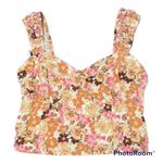 Japna Floral Print Crop Top Size Medium Photo 0