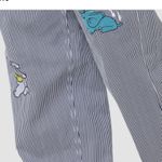 Obey 
WOMEN'S HARU BAGGY PANTS striped embroidered size 25 Photo 12