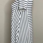 ZARA White Black Stripe Swing T Shirt Dress Small Photo 4