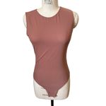 Parade Silky Mesh Luxe Sleeveless Bodysuit in Brown Size Large Photo 5
