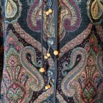 Vintage 90s Flashback Paisley Tapestry Jacket Boho Festival Size 2X Black Photo 2