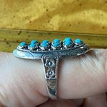 Natural Sleeping Beauty Turquoise Sterling Silver Cocktail Ring Size 7.75 Photo 1