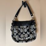Coach  Zoe hobo bag in a black and grey signature canvas OS Photo 2