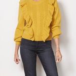 dRA Los Angeles Yellow Ruffle Chic Sweater Photo 2