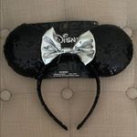 Disney  Black Sequin Ears with Silver Bow Photo 0