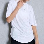 Ivy Park  White Broken Logo Hooded Shirt Photo 7