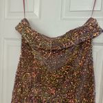 White Birch Pink Sequin Strapless Dress Size XL Photo 2