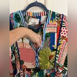 LULALIFE L Australian Boho Boutique Tropical Dress Green Size L Photo 3