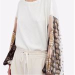 Free People  x We The Free • blossom thermal top in ivory combo bohemian sz M Photo 3