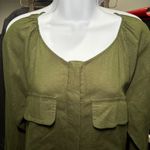 Banana Republic ‎ Olive Green Linen Blend Utility Romper Large Petite LP Photo 5
